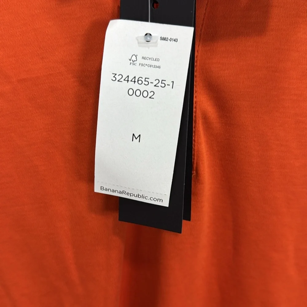 Banana Republic luxury touch Orange Polo Shirt‎ Classic Style